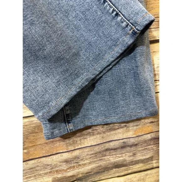 Good American Good Legs Flare Jeans Indigo330 Button Fly 6 28 x 32 70s Hippie - Picture 6 of 8